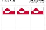 Lindner Flaggensticker Grönland (6er Pack) 643 Neu -
