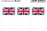 Lindner Flaggensticker Großbritannien (6er Pack) 660 Neu -