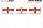 Lindner Flaggensticker Guernsey (6er Pack) 661 Neu -