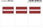 Lindner Flaggensticker Lettland (6er Pack) 653 Neu -