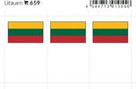 Lindner Flaggensticker Litauen (6er Pack) 659 Neu -