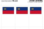 Lindner Flaggensticker Liechtenstein (6er Pack) 640 Neu -