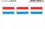 Lindner Flaggensticker Luxemburg (6er Pack) 654 Neu -