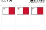 Lindner Flaggensticker Malta (6er Pack) 672 Neu -