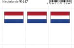 Lindner Flaggensticker Niederlande (6er Pack) 637 Neu -