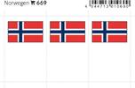 Lindner Flaggensticker Norwegen (6er Pack) 669 Neu -