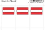 Lindner Flaggensticker Österreich (6er Pack) 644 Neu -