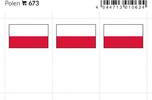 Lindner Flaggensticker Polen (6er Pack) 673 Neu -