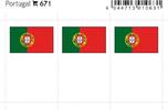 Lindner Flaggensticker Portugal (6er Pack) 671 Neu -
