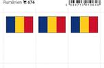 Lindner Flaggensticker Rumänien (6er Pack) 674 Neu -