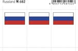 Lindner Flaggensticker Russland (6er Pack) 682 Neu -