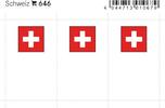 Lindner Flaggensticker Schweiz (6er Pack) 646 Neu -