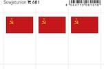Lindner Flaggensticker Sowjetunion (6er Pack) 681 Neu -