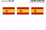 Lindner Flaggensticker Spanien (6er Pack) 638 Neu -