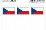 Lindner Flaggensticker Tschechien (6er Pack) 678 Neu -