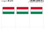 Lindner Flaggensticker Ungarn (6er Pack) 679 Neu -
