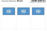 Lindner Flaggensticker Vereinte Nationen (6er Pack) 656 Neu -