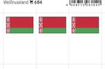 Lindner Flaggensticker Weißrussland (6er Pack) 684 Neu -
