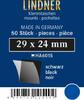 Lindner Klemmtaschen-Zuschnitte Schwarz 29 x 24 mm (50 Stück) HA6015 Neu -