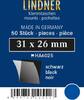 Lindner Klemmtaschen-Zuschnitte Schwarz 31 x 26 mm (50 Stück) HA6025 Neu -