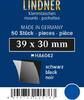 Lindner Klemmtaschen-Zuschnitte Schwarz 39 x 30 mm (50 Stück) HA6042 Neu -