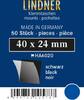 Lindner Klemmtaschen-Zuschnitte Schwarz 40 x 24 mm (50 Stück) HA6020 Neu -
