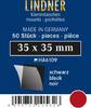 Lindner Klemmtaschen-Zuschnitte Schwarz 35 x 35 mm (50 Stück) HA6109 Neu -