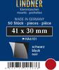 Lindner Klemmtaschen-Zuschnitte Schwarz 41 x 30 mm (50 Stück) HA6101 Neu -