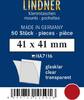 Lindner Klemmtaschen-Zuschnitte Klar 41 x 41 mm (50 Stück) HA7116 Neu -