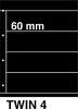 DAVO Kosmos Einsteckblatt TWIN 4, 5er Pack DV529704 Neu -