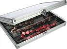 Safe Sammelvitrine Alu im Compact-Format mit 3 Fächern Nr. 5614 Neu -