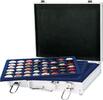 Lindner Münzkoffer S2307-'CHM mit 5 blauen Tableaus f. Champagner-Kapseln Neu -