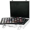 Lindner Münzkoffer S2307-'CHC mit 5 schwarzen Tableaus f. Champagner-Kapseln Neu -
