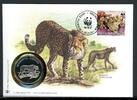 Obervolta 1993 Numisbrief Medaille Gepard 30 Jahre WWF, CuNi PP -