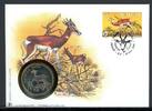 Senegal 1986 Numisbrief Medaille Dama Gazelle, 30 Jahre WWF unzirkuliert -
