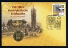 Österreich 2000 Numisbrief mit 20 Schilling 150 J. österr. Briefmarke ST -