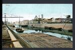 AK Neuss 1913 Hafenszene mit Holzflöße, coloriert -