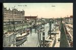AK Neuss 1915 Hafen mit Ausflugsschiff und Neusser Lagerhaus -