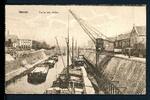 AK Neuss 1919 Hafenszene mit Ladekrahn -