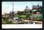 AK Neuss 1919 Am Hessentor, Blick auf Münster + evgl. Kirche, coloriert -