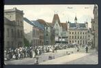 AK Neuss 1908 Markttag vor Rathaus, coloriert -
