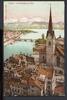 AK Zürich, Schweiz 1907 Fraumünster und Bergpanorama -