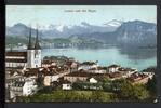 AK Luzern, Schweiz 1906 Hofkirche und Alpenpanorama -