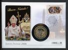 Vatikan Numisbrief 2008 Papst Benedikt XVI Weihnachten 2008 -