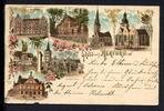 AK Herford 1899 Schützenhof, Kaiserliche Post, Krieger Denkmal etc. -