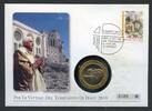 Vatikan 2010 Numisbrief Medaille Papst Benedikt XVI. Erdbeben Haiti -
