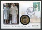 Vatikan 2010 Numisbrief Medaille Papst Benedikt XVI Besuch bei der Queen -