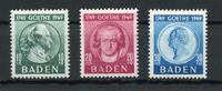 franz. Zone Baden franz. Zone Baden MiNr. 47-49 postfrisch Goethe MiNr. 47-49 Goethe -