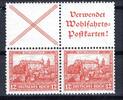 Deutsches Reich Deutsches Reich Zusammendrucke MiNr. S 100 + S 101 postfrisch OR gefaltet MiNr. S 100 + S 101 Zusammendrucke OR gefaltet -
