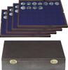 Lindner Echtholzkassette CARUS mit 4 Tableaus für 140 Münzen 2494-7M Neu -